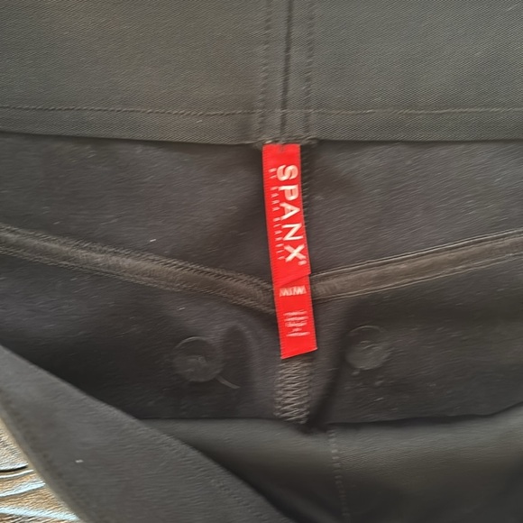 Spanx Faux Leather Like Ankle Skinny Pants Women’s M Black Brown - Picture 3 of 9